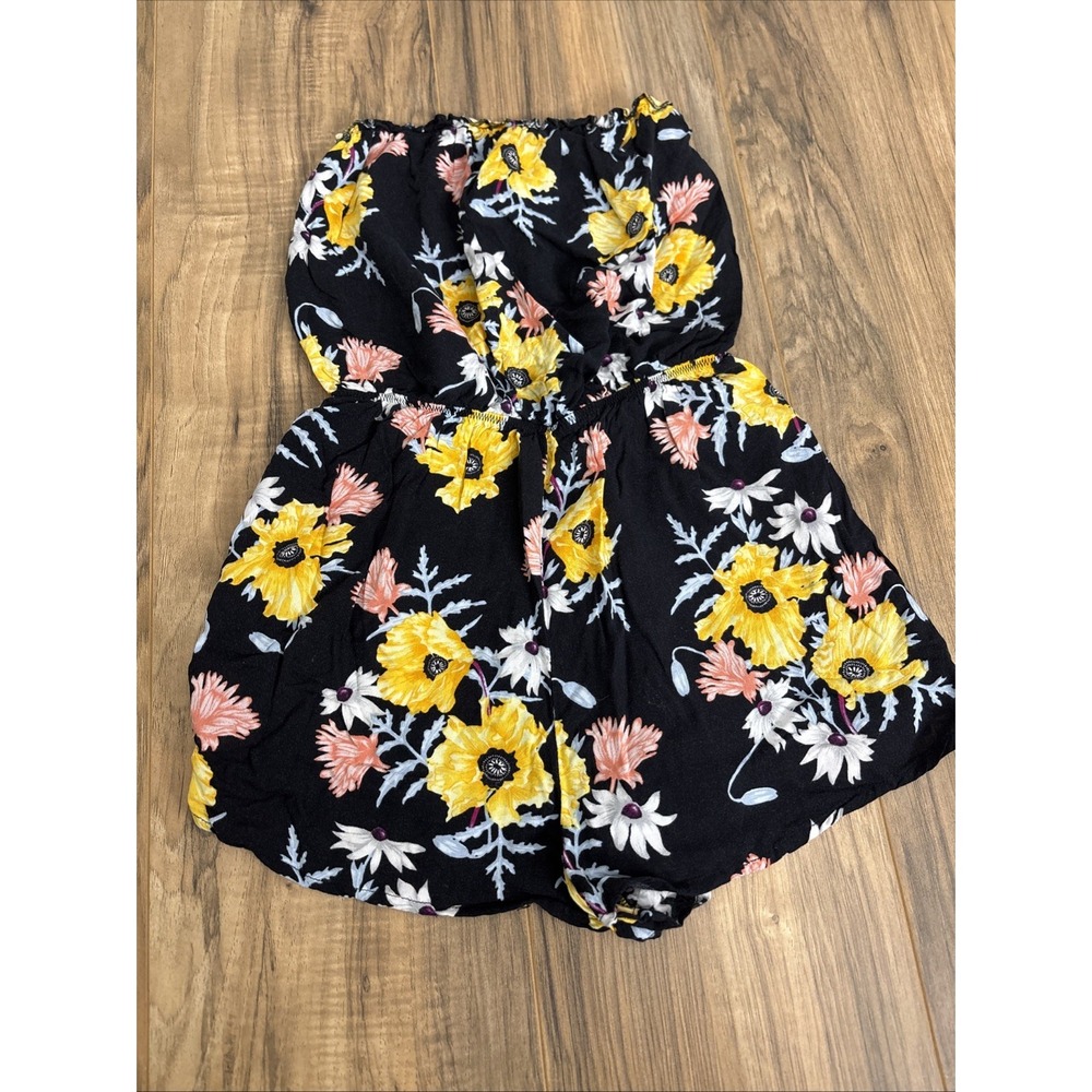 Divided Women's Romper Size 2 Floral Strapless Pull On